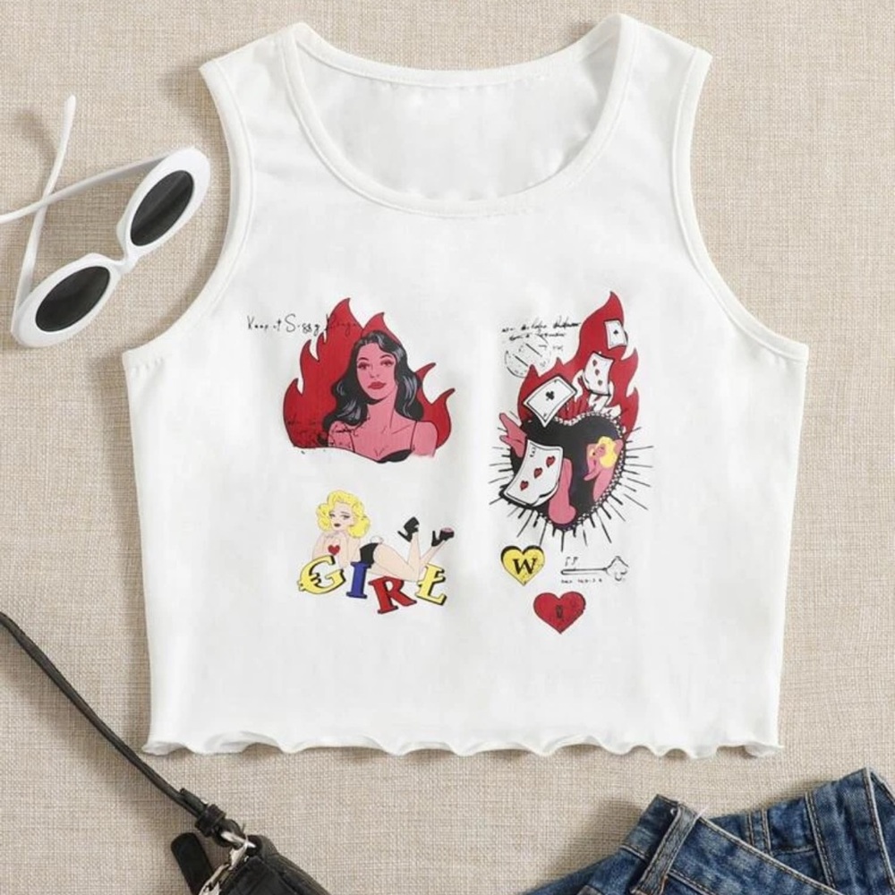 shein graphic tank top